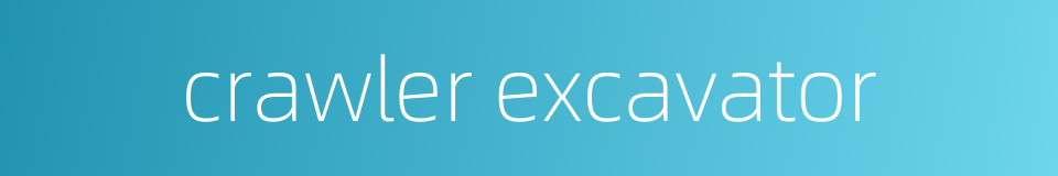 crawler excavator的同义词