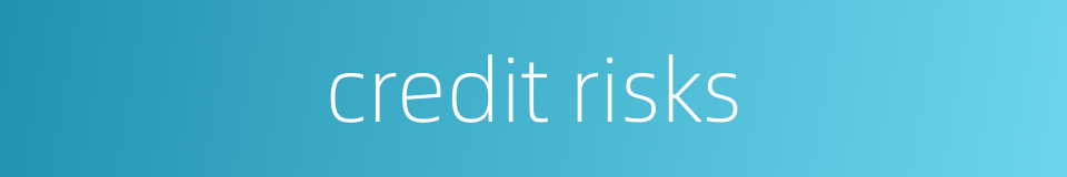credit risks的同义词