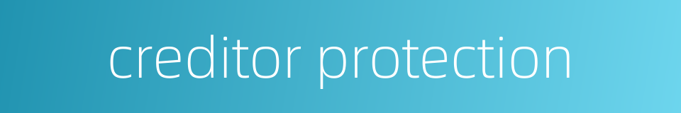 creditor protection的同义词
