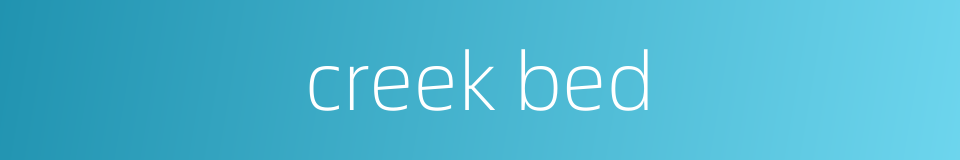 creek bed的同义词