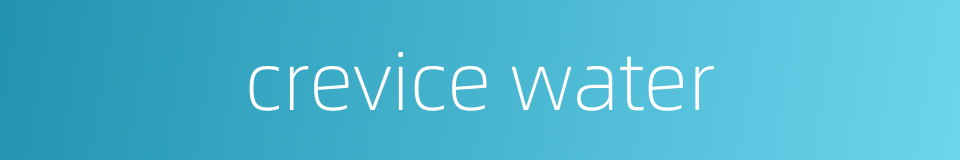 crevice water的同义词