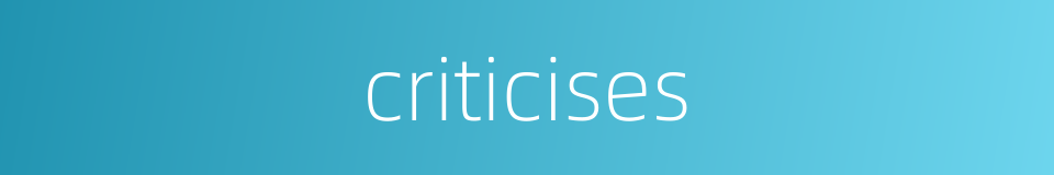 criticises的同义词
