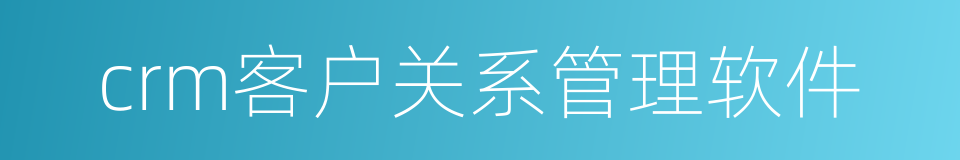 crm客户关系管理软件的同义词