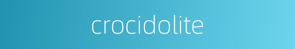 crocidolite的同义词