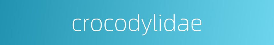 crocodylidae的同义词