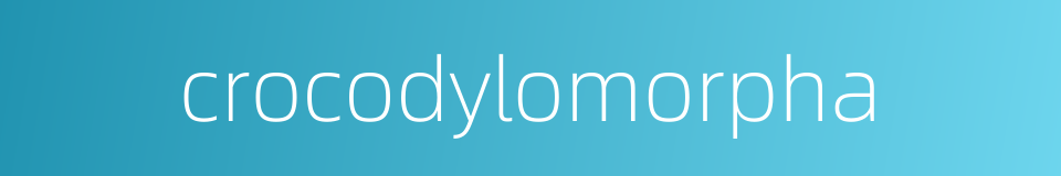 crocodylomorpha的同义词