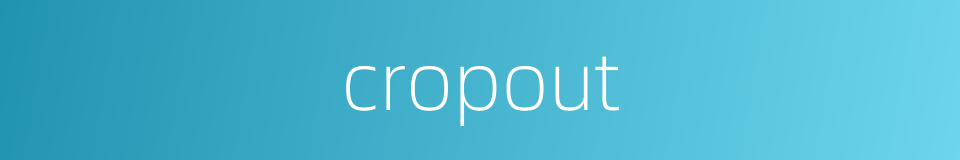 cropout的同义词