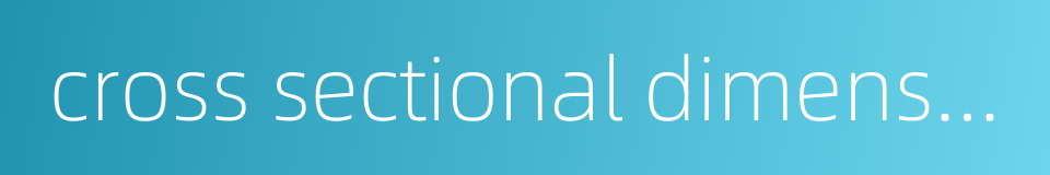 cross sectional dimensions的同义词