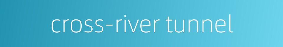 cross-river tunnel的同义词