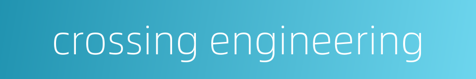 crossing engineering的同义词