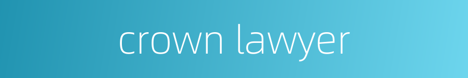 crown lawyer的同义词