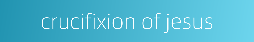 crucifixion of jesus的同义词