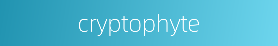 cryptophyte的同义词