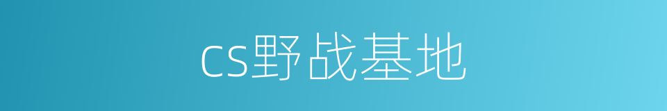 cs野战基地的同义词