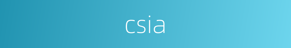 csia的同义词