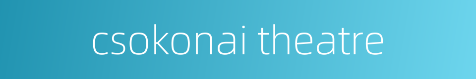 csokonai theatre的同义词
