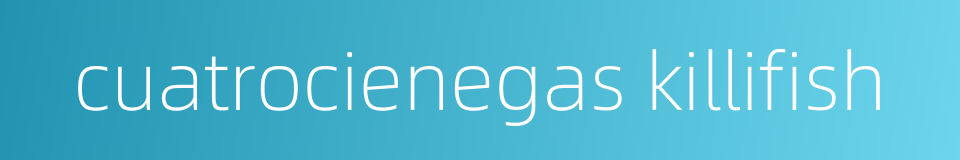 cuatrocienegas killifish的同义词