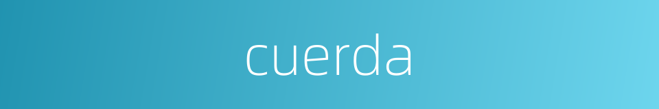 cuerda的同义词