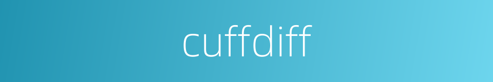 cuffdiff的同义词