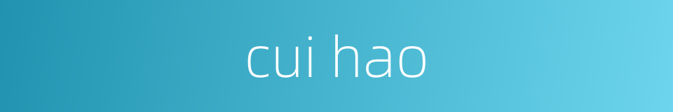 cui hao的同义词