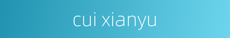 cui xianyu的同义词