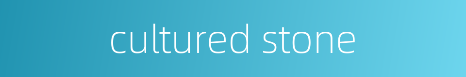 cultured stone的同义词