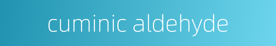 cuminic aldehyde的同义词