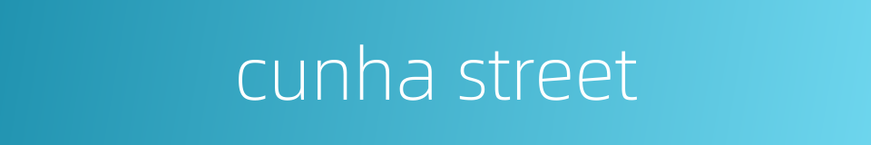cunha street的同义词