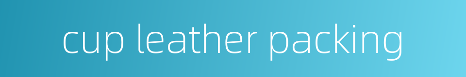 cup leather packing的同义词