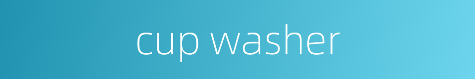 cup washer的同义词