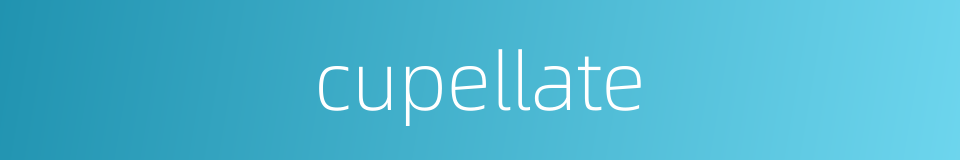 cupellate的同义词
