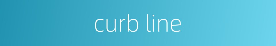 curb line的同义词