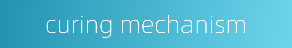 curing mechanism的同义词