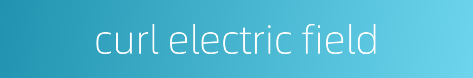 curl electric field的同义词