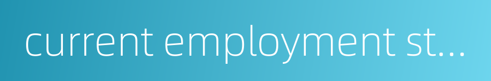 current employment status的同义词