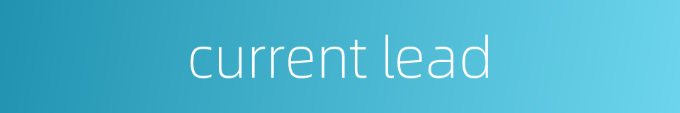 current lead的同义词