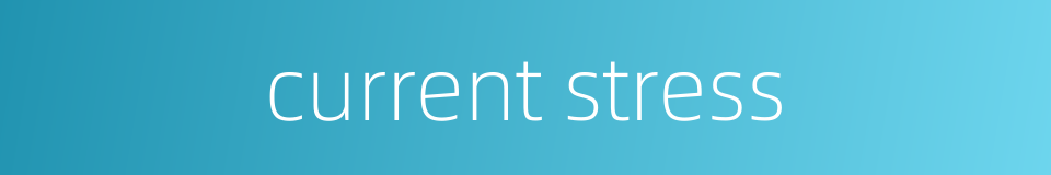 current stress的同义词