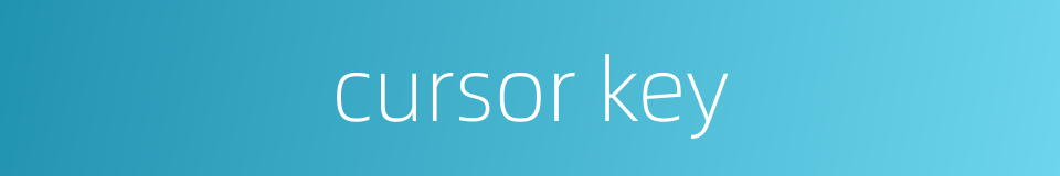 cursor key的同义词