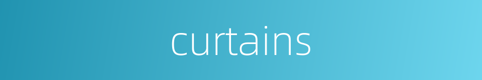 curtains的同义词
