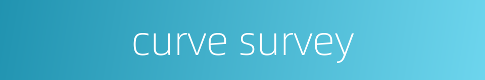 curve survey的同义词