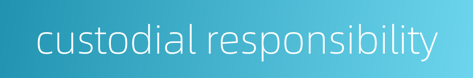 custodial responsibility的同义词
