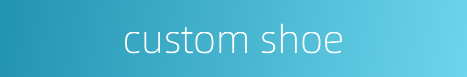 custom shoe的同义词