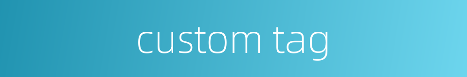 custom tag的同义词