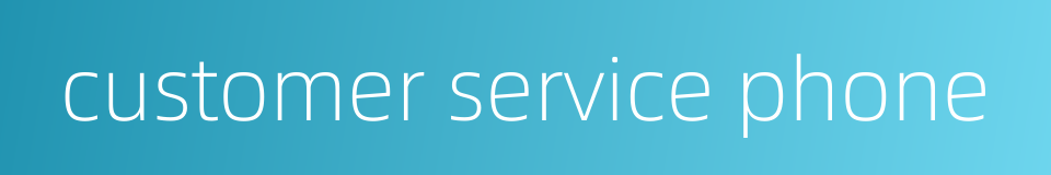 customer service phone的同义词