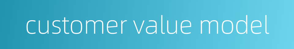 customer value model的同义词