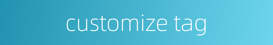 customize tag的同义词
