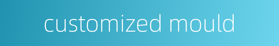 customized mould的同义词