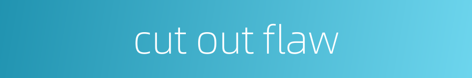 cut out flaw的同义词