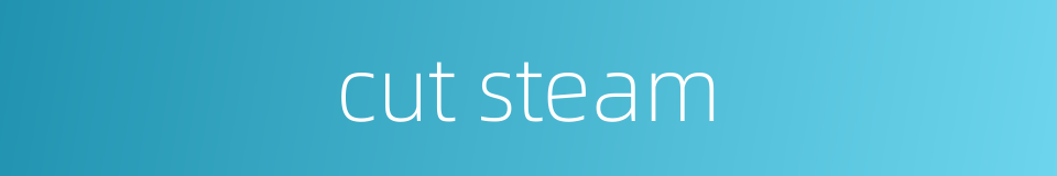 cut steam的同义词