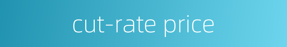 cut-rate price的同义词